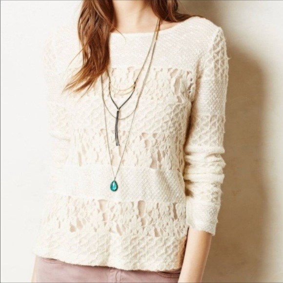 Anthropologie Sweaters - Meadow Rue Acolyte Lace Sweater